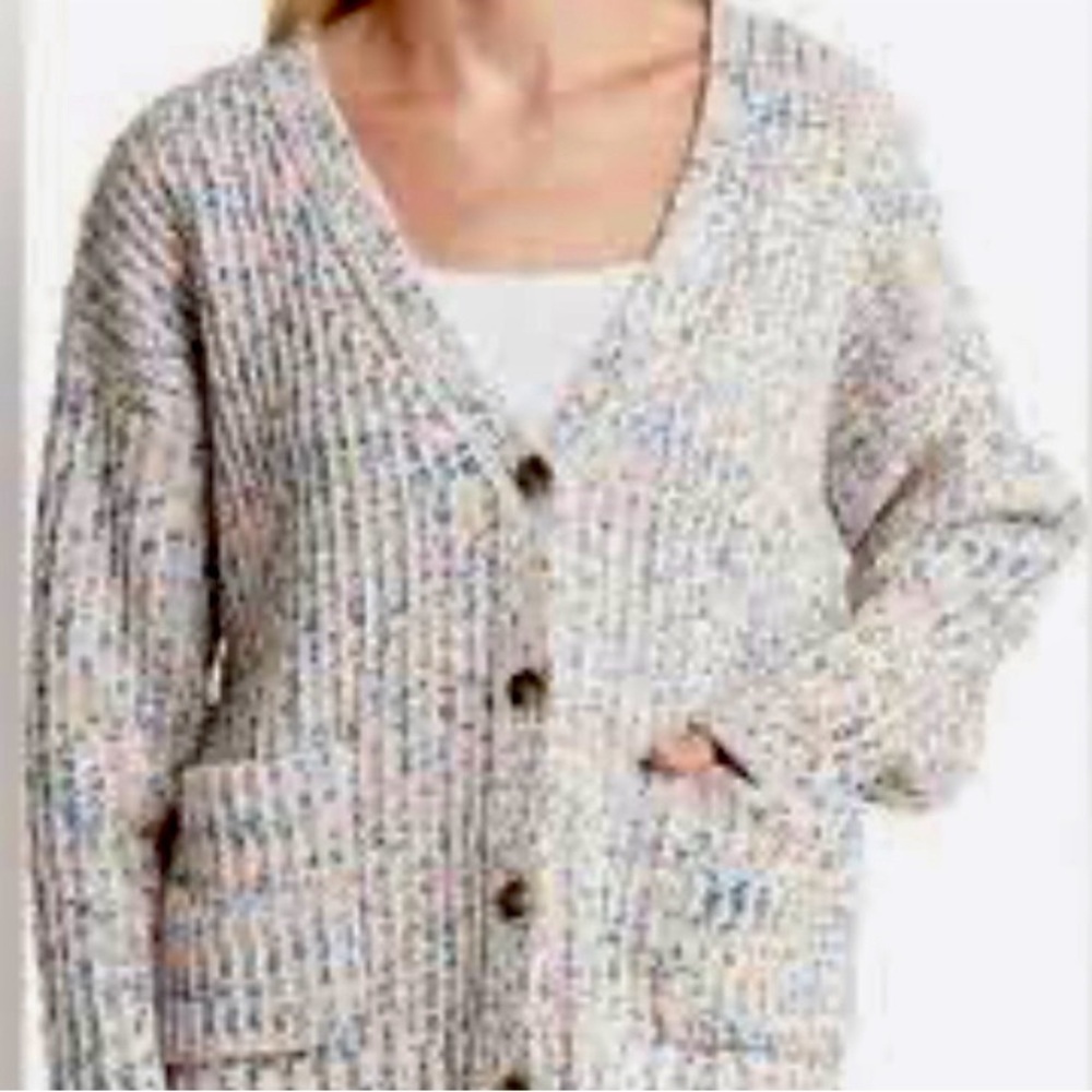 Knox Rose Speckled Knit Cardigan Size Small